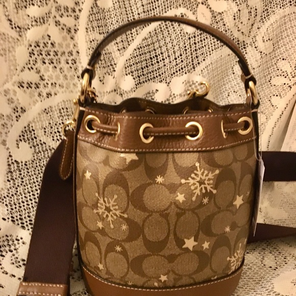 NWT Coach Dempsey Drawstring Bucket Bag 15 - Picture 9 of 12